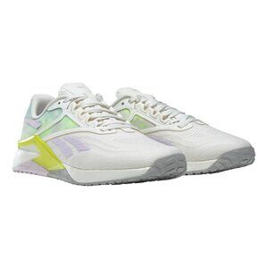 Reebok Women's Chalk/Quartz Glow/Acid Yellow  Nano X2 Shoes Size 9.5 us GX0336